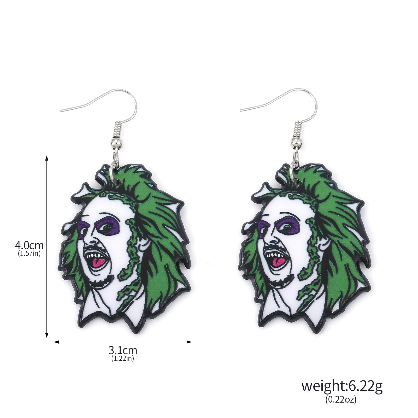 Gothic Style Halloween Betelgeuse Snake Earring for Women Beetle Juice Lydia Sandworm Creepy Jewelry Cosplay Props Accessories