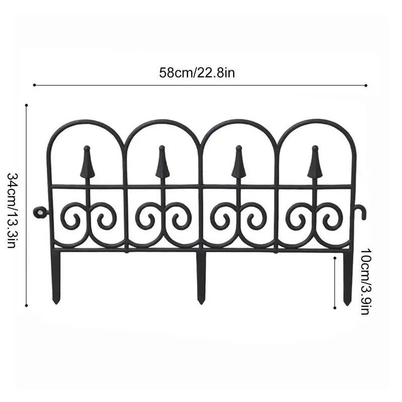 Garden Border Edging Fence 6pcs Garden Fence Panels Flexible Detachable Tree Fence Weatherproof Splicing Fence Landscape Path