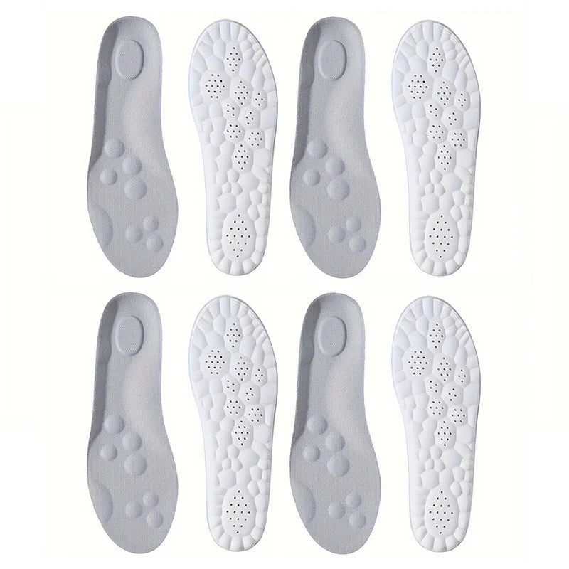 1Pair/2Pairs/4Pairs High Elasticity Latex Sport Insoles Soft Shoe Pads Arch Support Orthotic Insoles Breathable Deodorant Insole