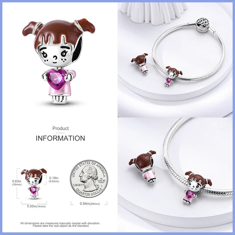 new in Real 925 Sterling Silver Boys and Girls Bicycle Charms Beads Fit Qikaola 925 Original Bracelets Fine DIY Jewelry Making