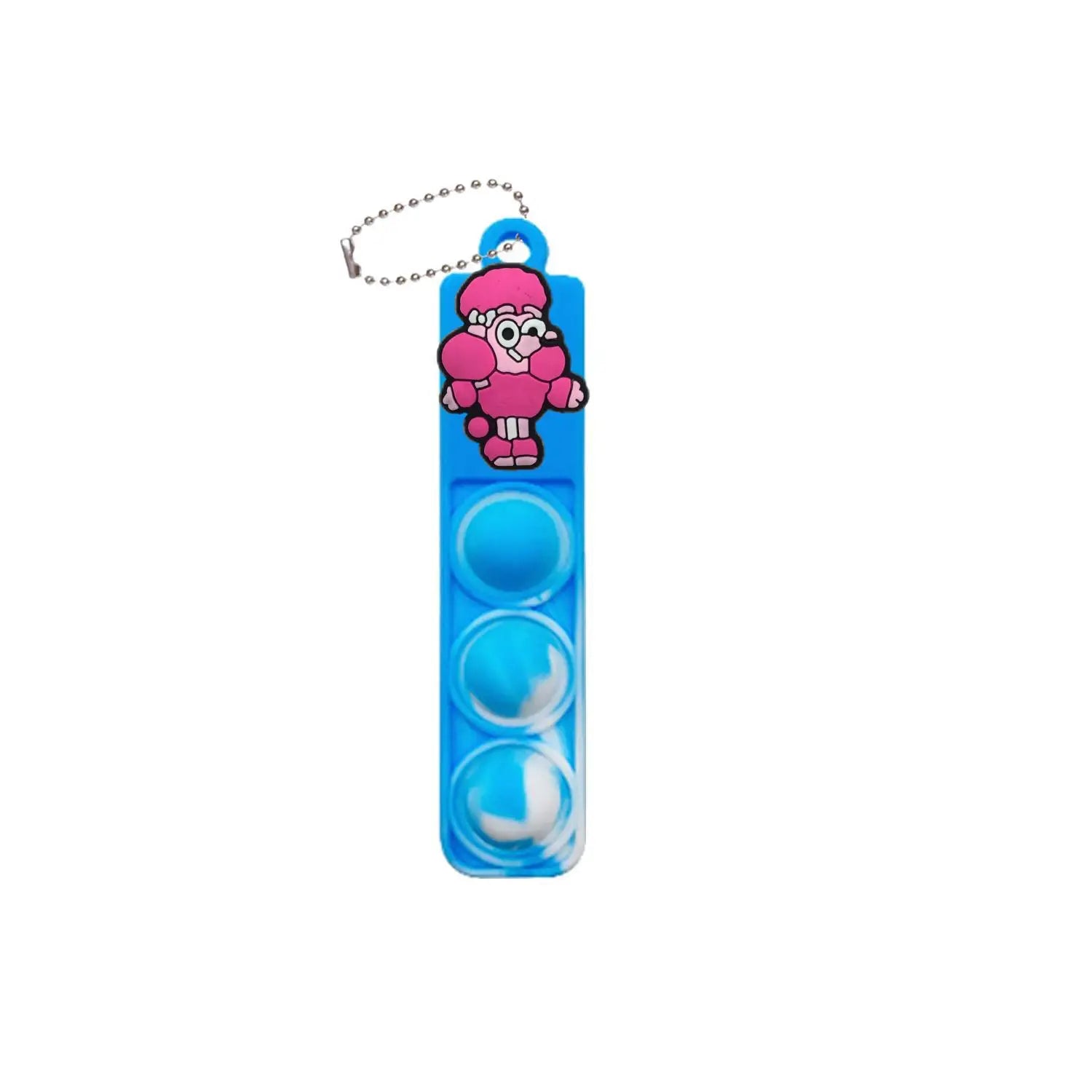 Bluey silicone round long bubble pendant silicone color decompression backpack pendant Bluey's friends keychain Halloween gift