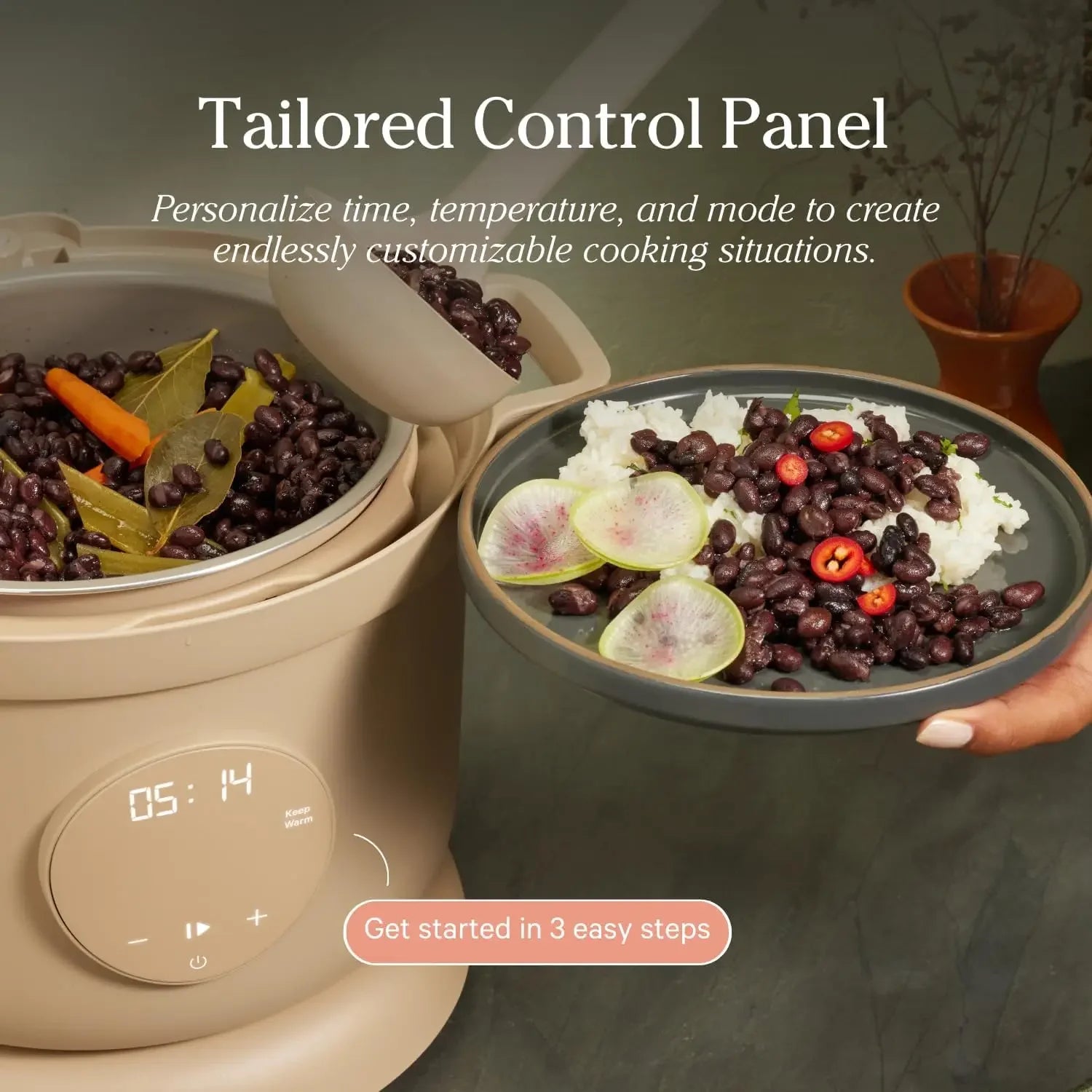 Dream Cooker | 6-quart Multicooker | 4 Versatile Modes | Pressure Cook, Slow Cook,