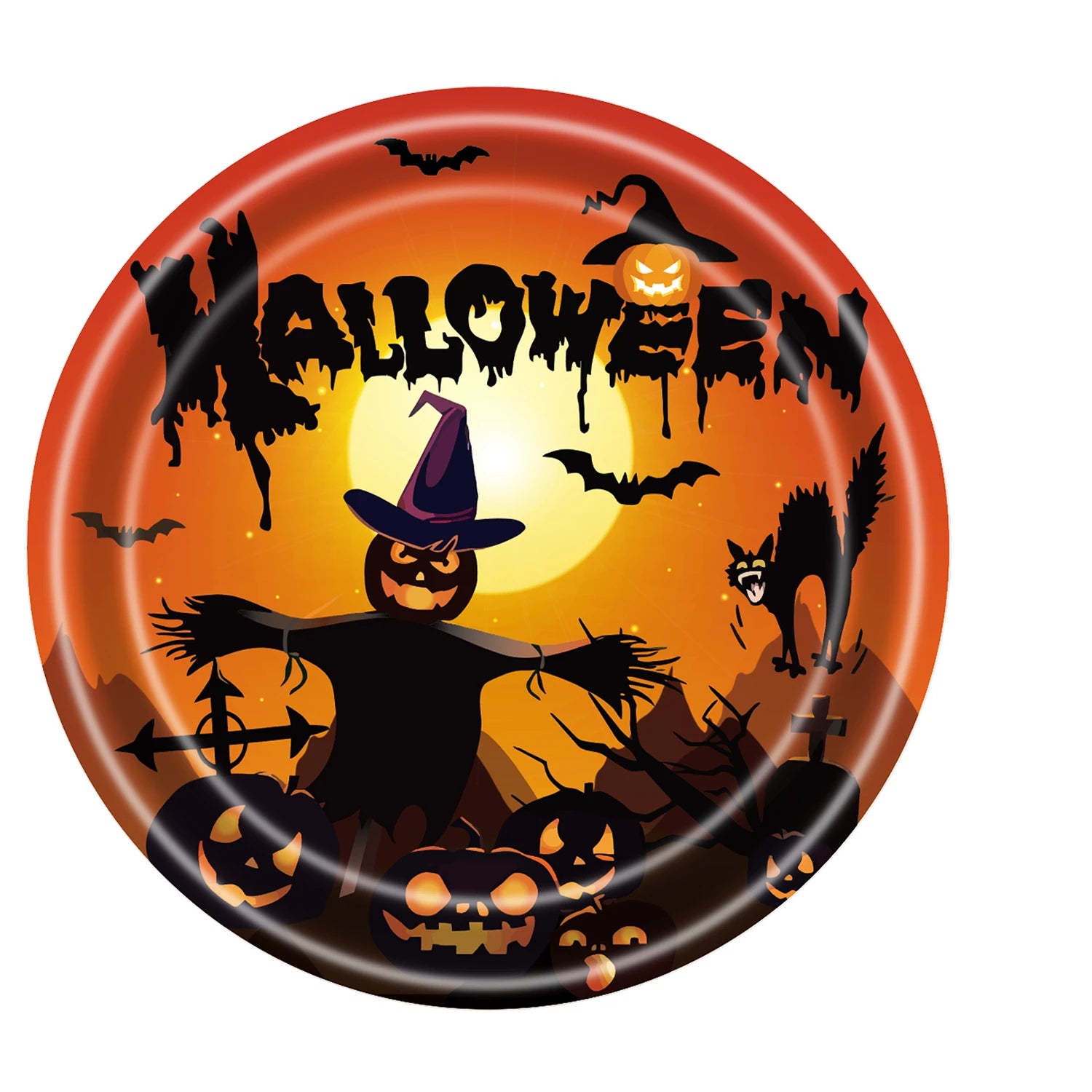Halloween Ghost Shape Disposable Tableware Paper Plates Cups Halloween Happy Birthday Party Decoration For Home