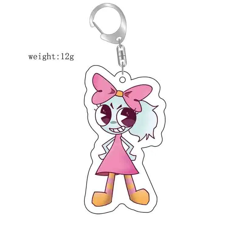 Cross-border new Dandy's World Plush Scraps World acrylic keychain by Dandy Backpack pendant