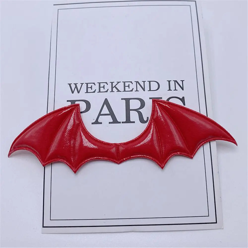 1/15Pcs 14.5*4CM Halloween Costume Fabric Demon Bat Wings Leather Patch Padded