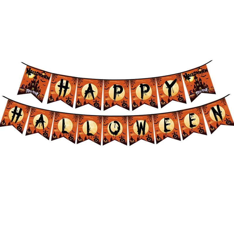 Halloween Ghost Shape Disposable Tableware Paper Plates Cups Halloween Happy Birthday Party Decoration For Home