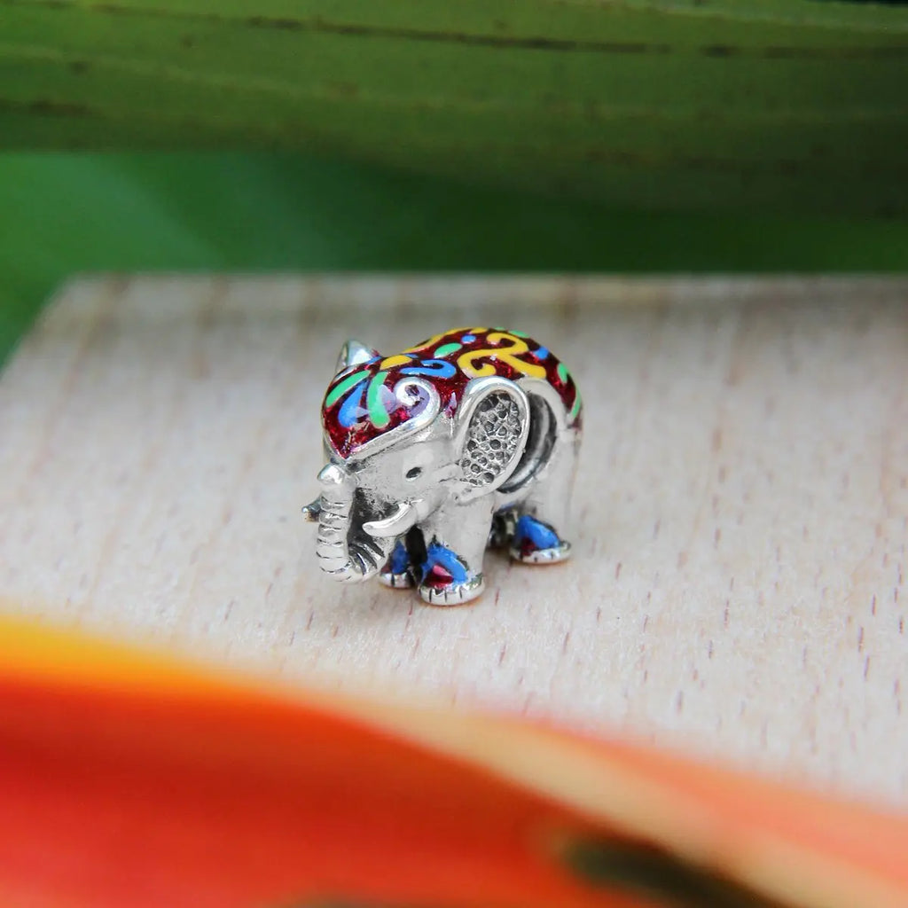 New 925 Sterling Silvering Panda Elephant Porker Charm Of 925 Chain Beaded Fit Original Pendant Bracelet DIY Ladies Jewelry