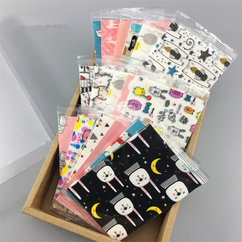 100Pcs DIY Handmade Nougat Candy Packaging Oil Paper Milk  Taffy Wrapper New Year Xmas Party Decor