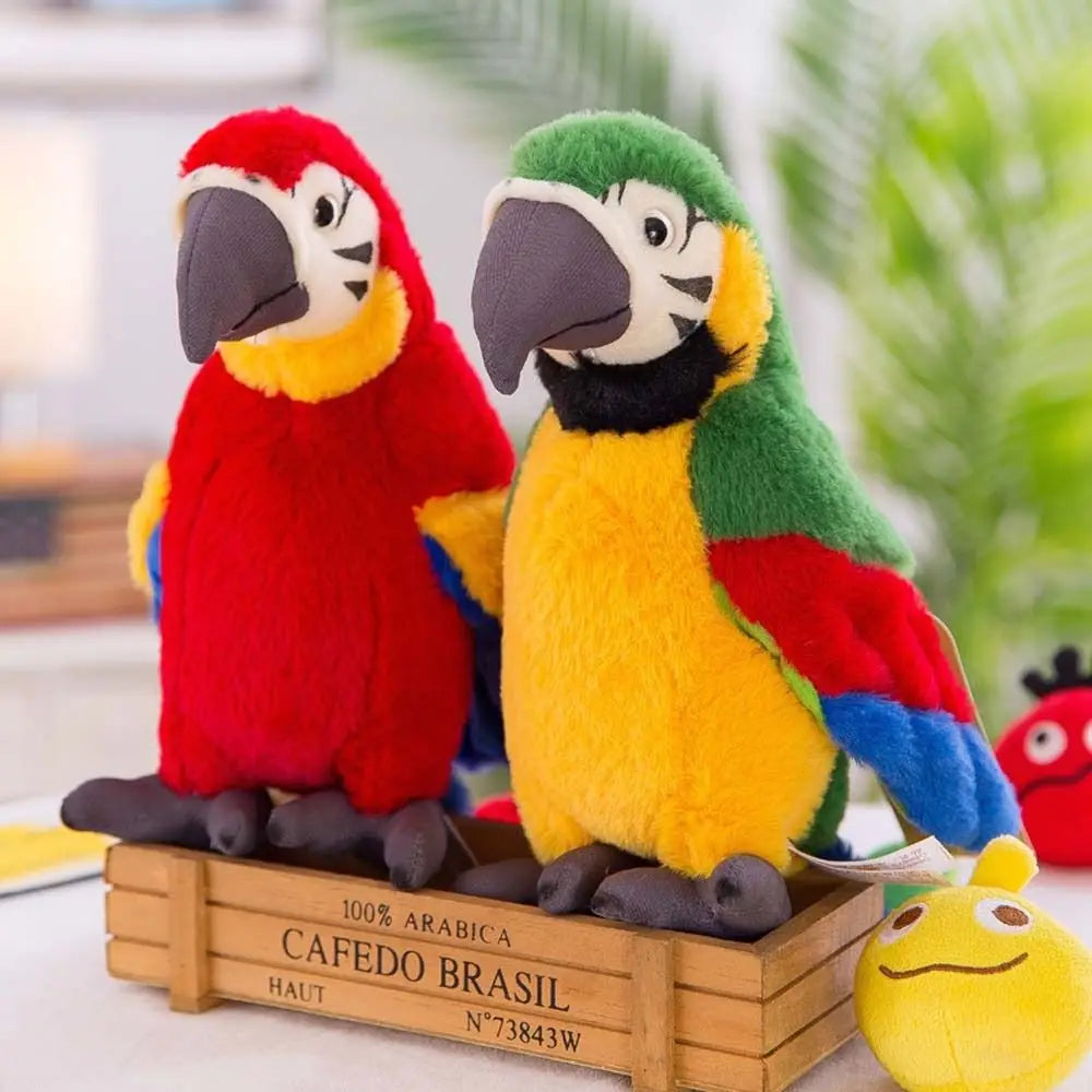 Plush Animal Toy Feather Figurine Parrot Plush Toy Parrot Plush Doll Simulation Plush Stuffed Doll Wild Animal Stuffed Toys