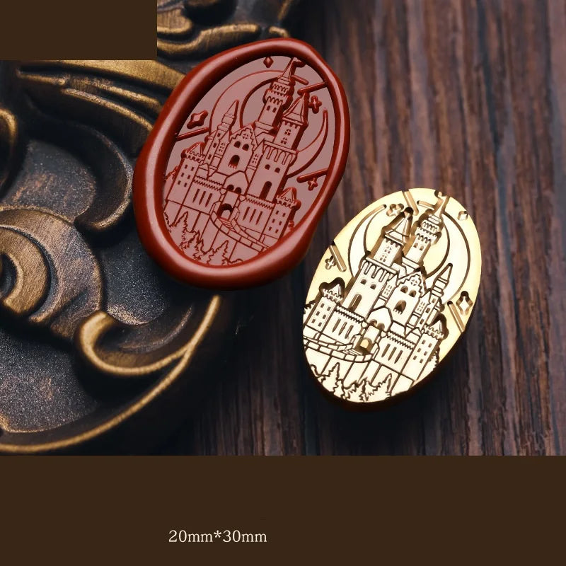 Wax Seal Stamp Vintage Halloween Personalized Wedding Stamp Old Castle Wax Seal Stamp Craft Supplies Stamp and Die Sets HCZ042
