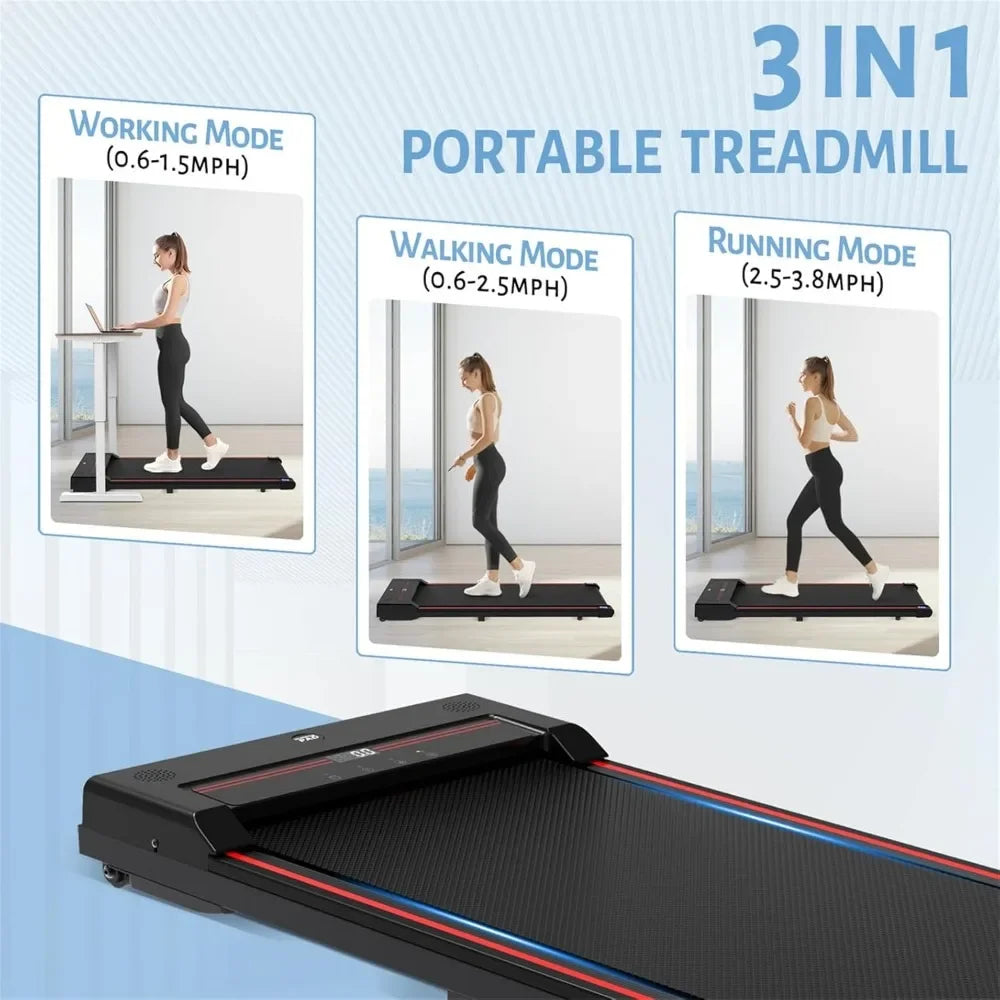Walking Vibration Pad with APP,3 in 1 Under Desk Treadmill, 2.5HP Low Noise Walking Treadmill Pad w/Remote Control,Portable
