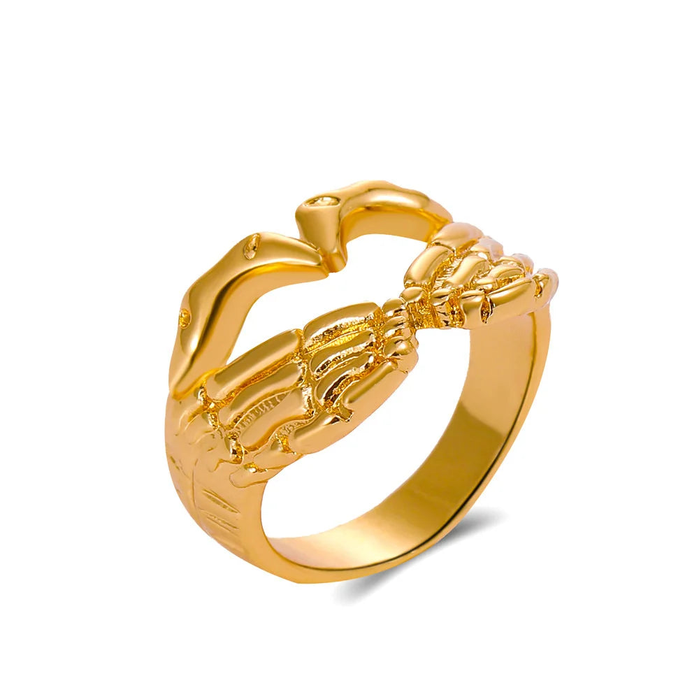 Punk Alien Ring Alloy Men's and Women's Jewelry Halloween Party Birthday Gift Fashion Decoration Finger Accessories 2024 trend