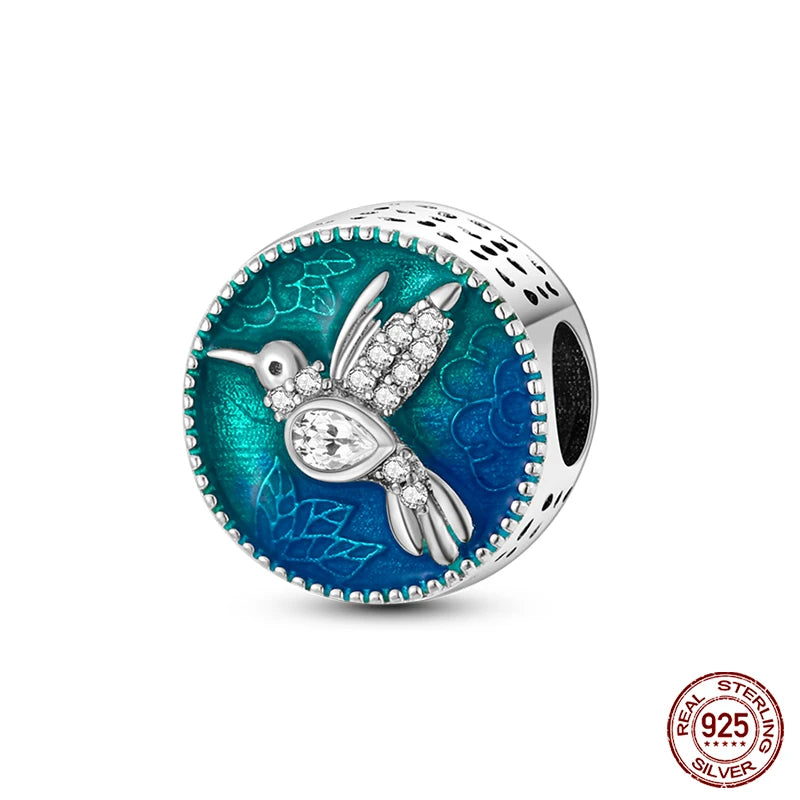 Fit Qikaola 925 Original Bracelet Fashion Bee Astronaut Eiffel Tower 925 Silver Charms Beads Fine DIY Birthday Jewelry For Women