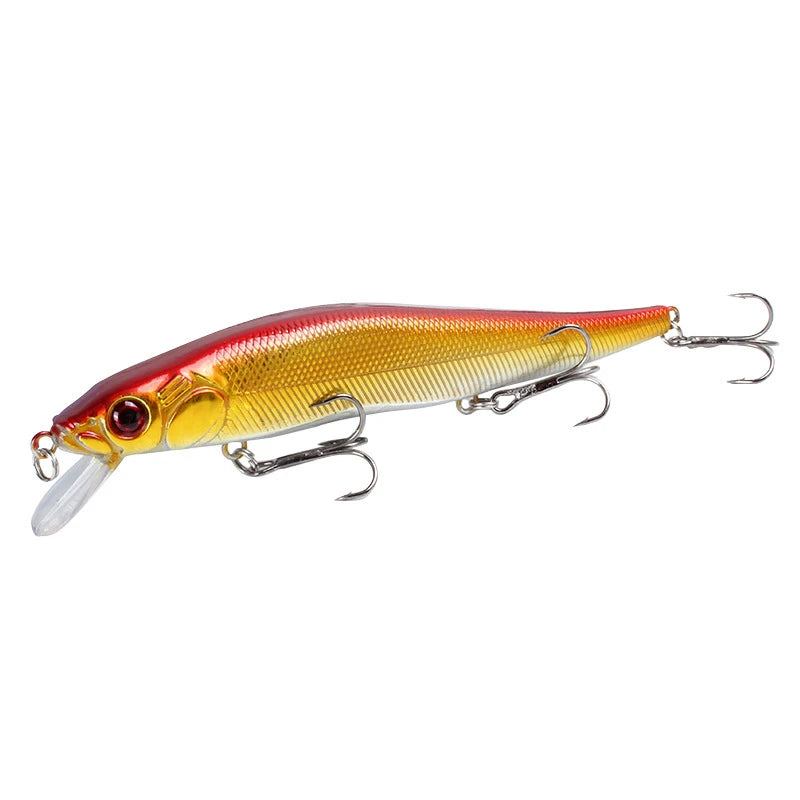 1Pcs Fishing Lure 115mm/14g Minnow Crankbait Wobblers 3D Eyes Perch Artificial Bait Pike Carp Bait Swim Bait Fishing Pesca