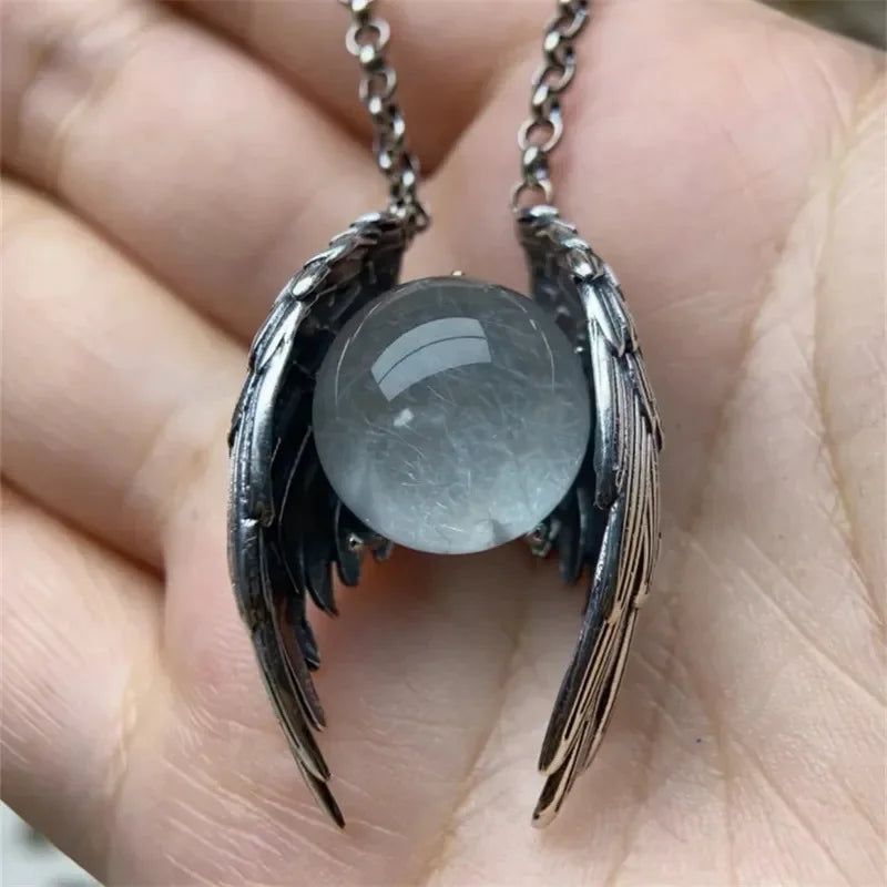 The New Ghost Wing Crystal Retro Necklace Is Fashionable, Unique and Personalized. It Is An Aged Pendant and A Pendant Accessory