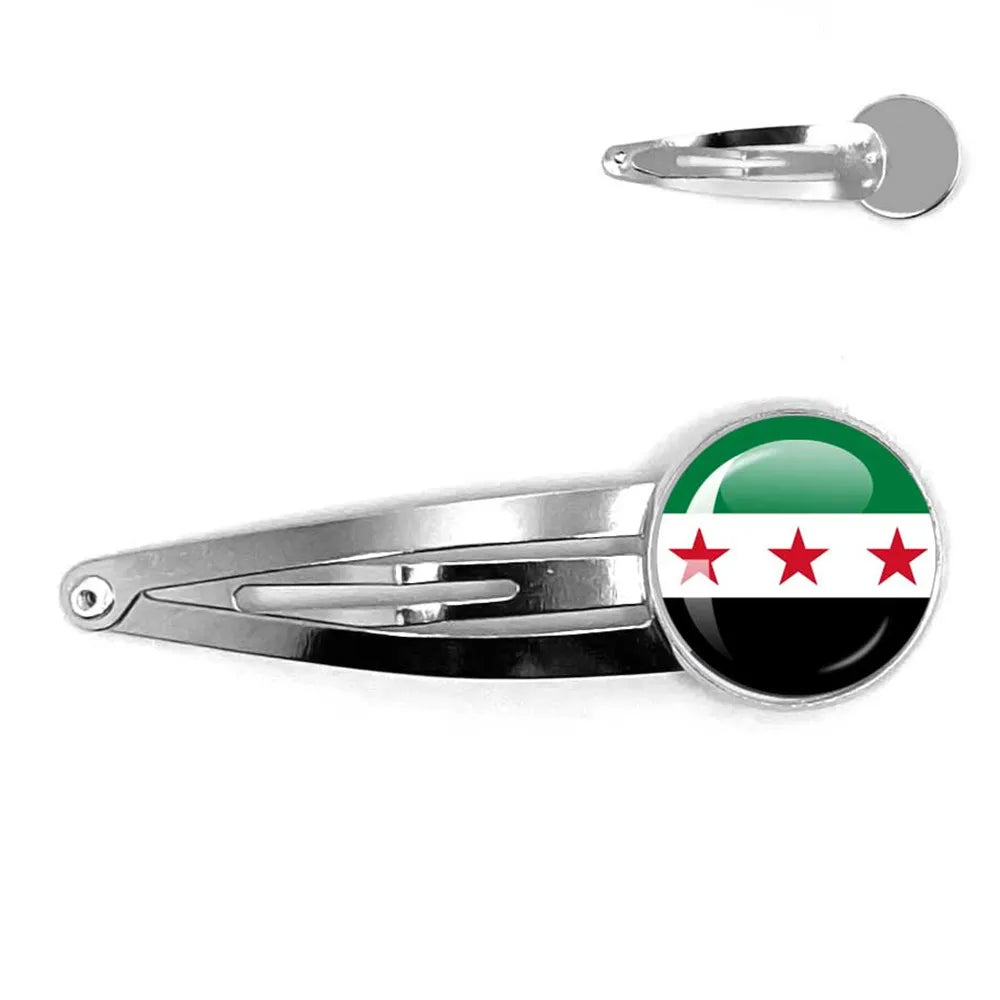 Syria National Flag Glass Cabochon Pendant Keychain Metal Keychain Fashion For Women Men Charm Handmade Car Keyring Jewelry Gift