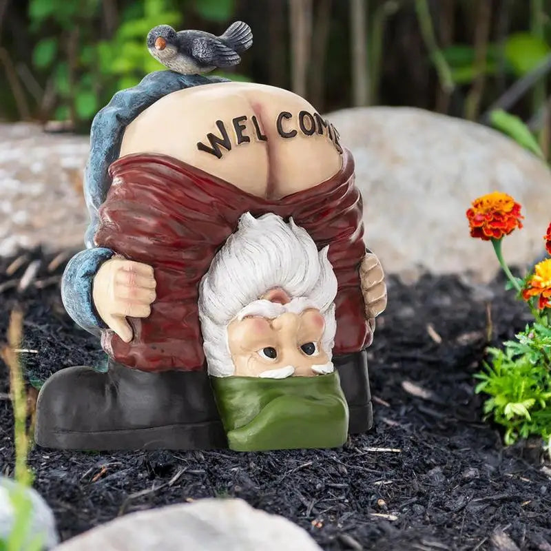 Garden Gnomes Welcome Gnome Figurines Lawn Ornaments Handstand Gnome Statue Funny Garden Decor In Fairy Tale Style Lawn Gnomes