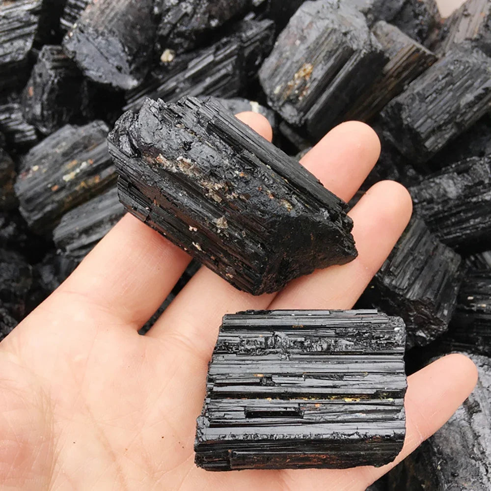 180g Natural Black Tourmaline Gravel Raw Ore Fine Crystal Mineral Specimen Healing Collection Eliminates Magnetic Gifts