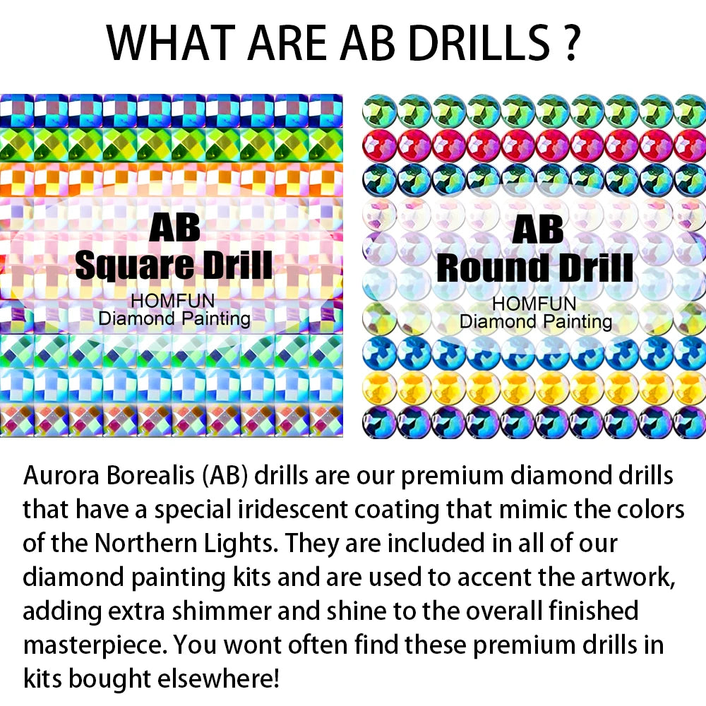 HOMFUN Fairy Dust AB Diamond Painting Full Square/Round Drill 5D DIY "Halloween Pumpkin" Daimond Embroidery Rhinestone Decor