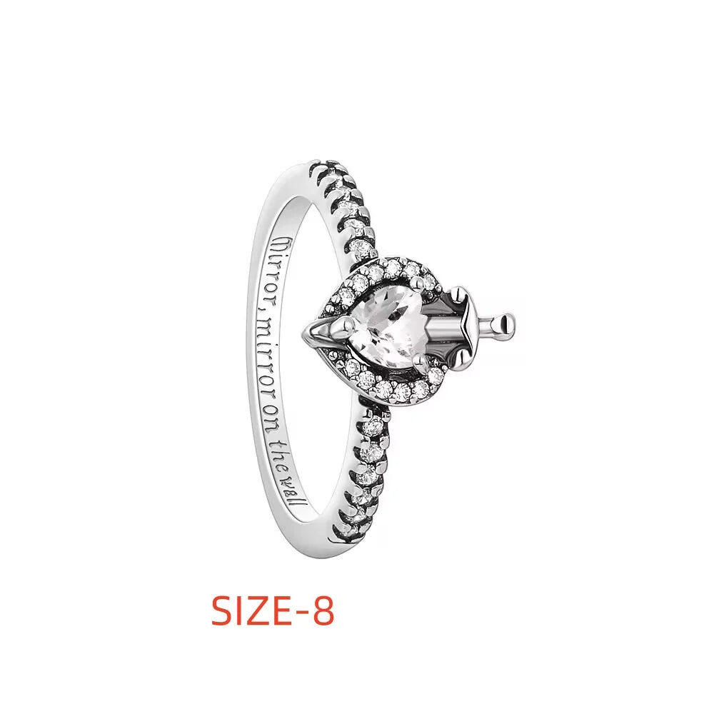 New 925 silver white pink double heart-shaped necklace ring earrings, suitable for Valentine's Day and women's holiday gifts