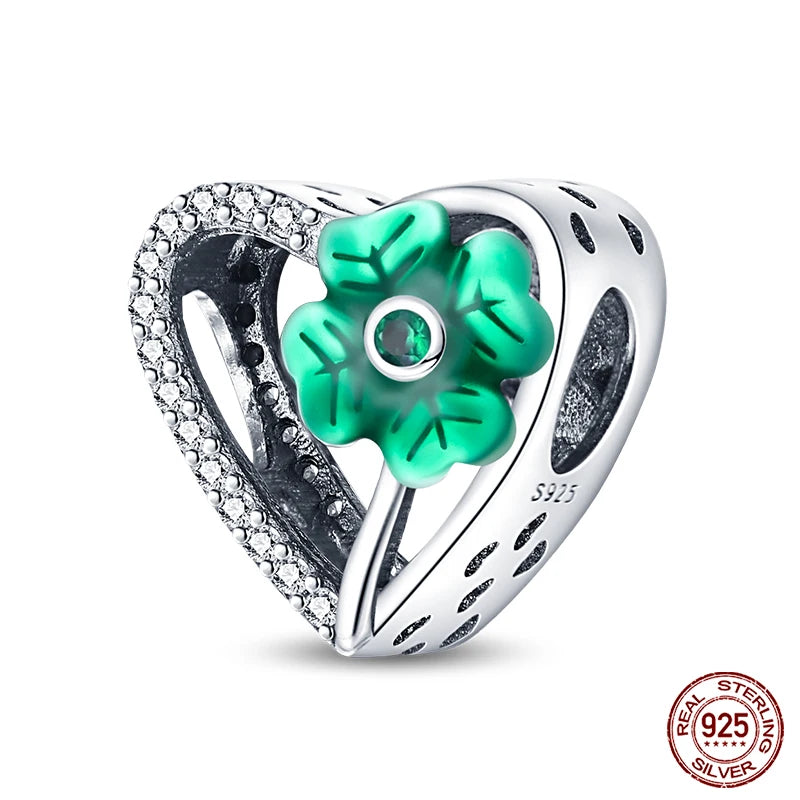 925 Sterling Silver Romantic Heart Series Charms Beads Fit Qikaola 925 Original Bracelet DIY Mother's Day Jewelry Gifts