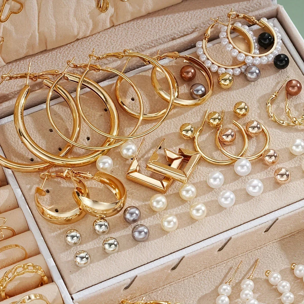 86 Pcs Jewelry Set Including Necklaces, Earrings, Rings, with Everyday Clothing, Party Accessories (no Box)
