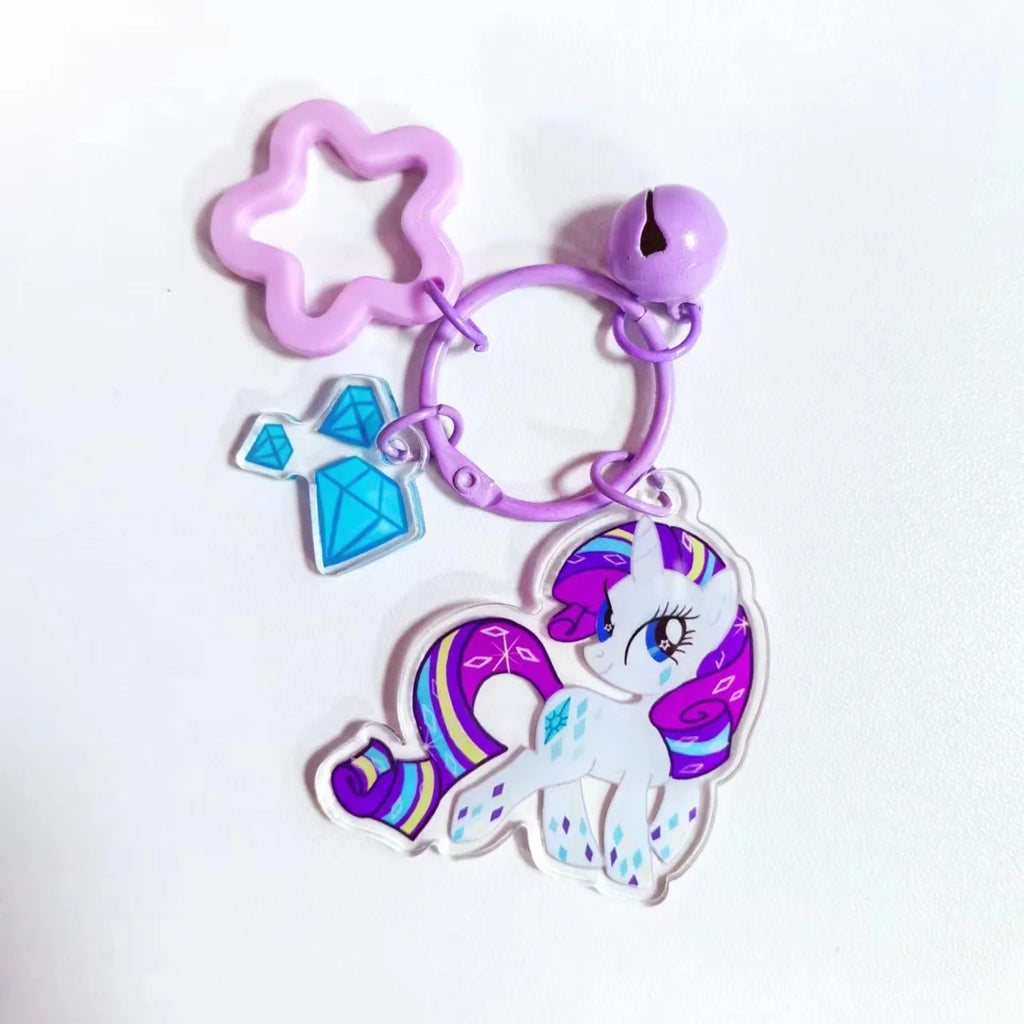 Anime Kawaii My Little Pony Keychain Unicorn Key Ring Fashion Car Keys Chain Girls Backpack Pendant New Bags Decor Toys Gift