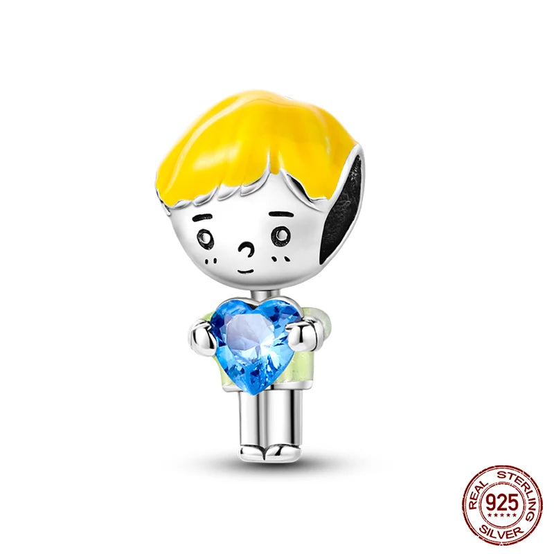 new in Real 925 Sterling Silver Boys and Girls Bicycle Charms Beads Fit Qikaola 925 Original Bracelets Fine DIY Jewelry Making