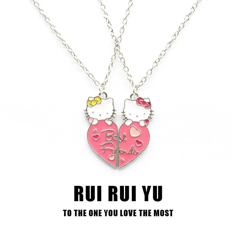 Hello Kitty Necklace Bow, Japanese and Korean Light Luxury Niche Design and Versatile Girl Gifts for Besties as Holiday Gifts