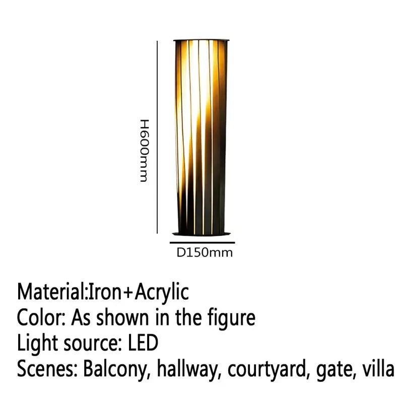 GISELLE Contemporary Outdoor Lawn Lamp LED Electric Waterproof Villa Garden Courtyard District Residential Quarters Lawn Lamp ﻿