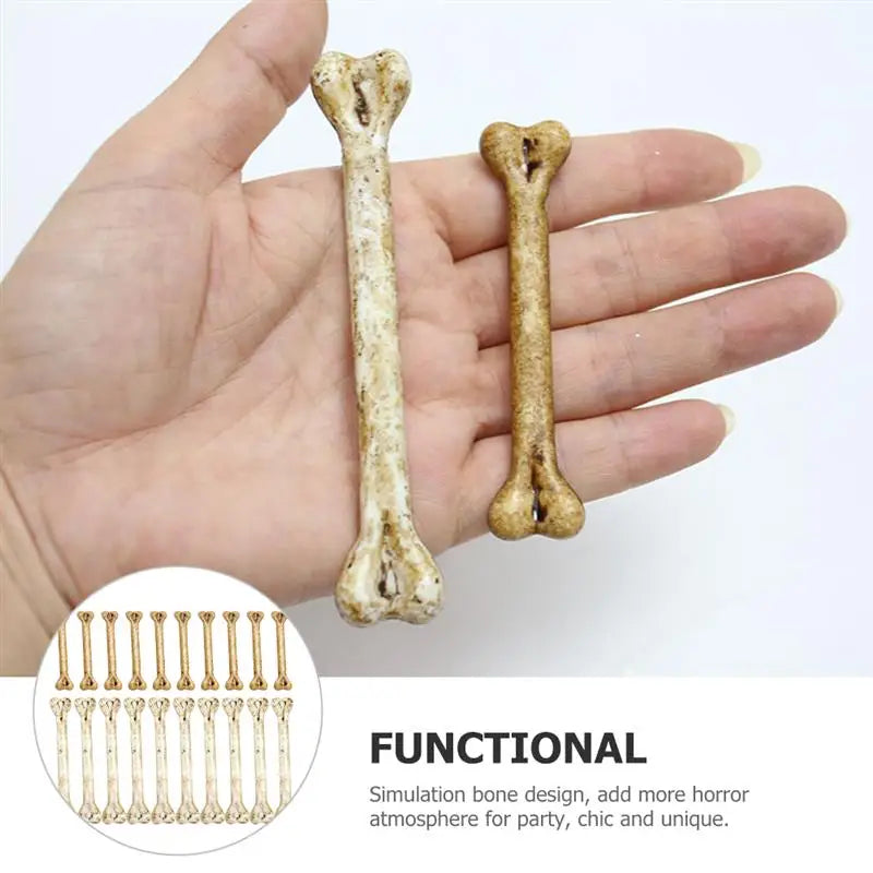 20pcs Highly Halloween Toys Multi-functional Fake Bones DIY Hanging Bone Charm Halloween Prop Halloween Bones for DIY