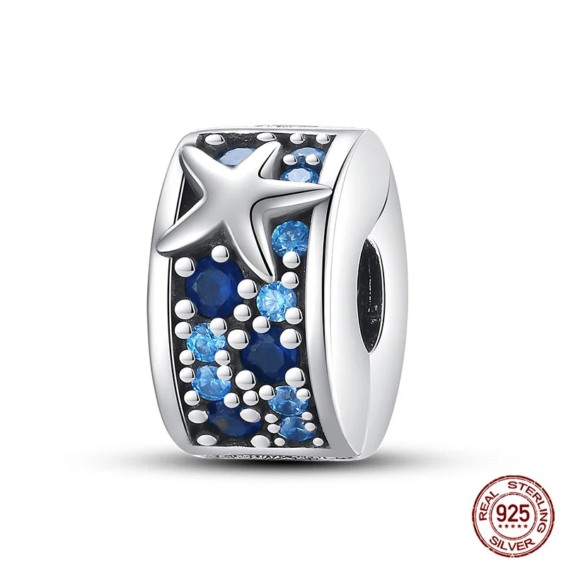 Original Ocean Series Fit 3mm Bracelet 100% Authentic 925 Sterling Silver Turtle Crab Mermaid Charm Beads DIY Jewelry Gift