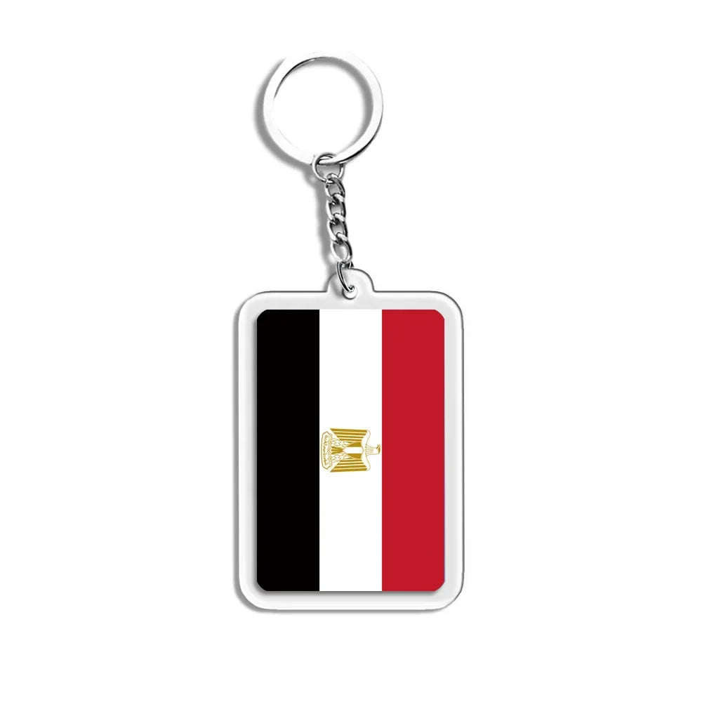 National Flag Keychain Serbia Spain Argentina USA Brazil France Portugal Denmark Poland Tunisia Flags Football Keyring Gifts