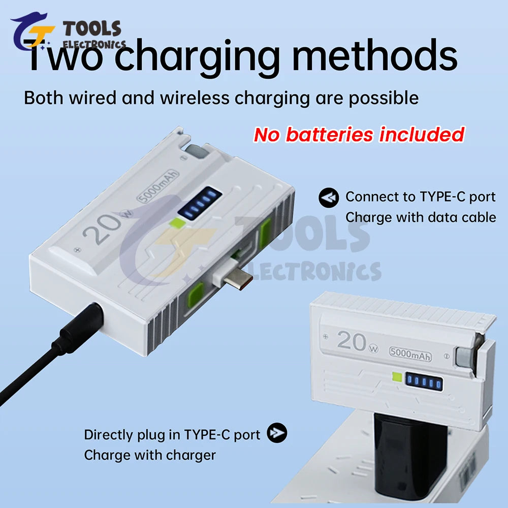 1*21700 Battery Box DIY Kit Battery Charger Case DIY Power Bank Box 20W Fast Charging For Phone Charging Not Including Batteries