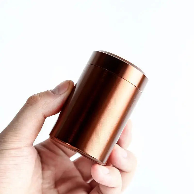Portable Aluminum Alloy Tea Sealer Can  Mini Herbal Tea Storage Box with Airtight Lid - Gift Packaging Органайзери