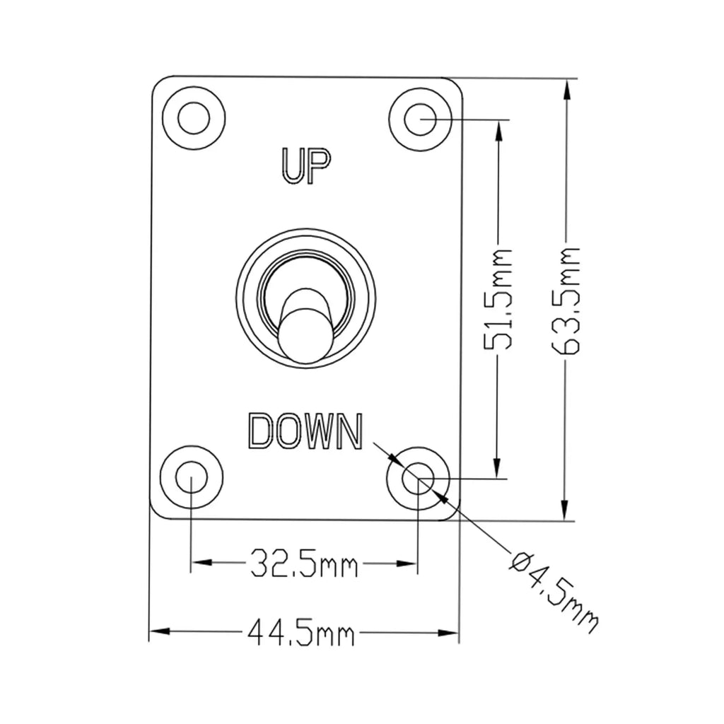 Boat Marine 3 Pin Up Down On/Off/On Momentary Toggle Switch Panel 12V 15A