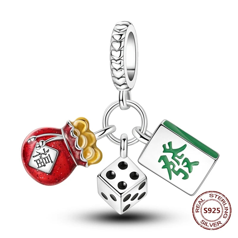 925 Sterling Silver Strawberry Turtle Owl Charm Beads Suitable For Original Bracelet Women DIY Jewelry Making Birthday Gifts