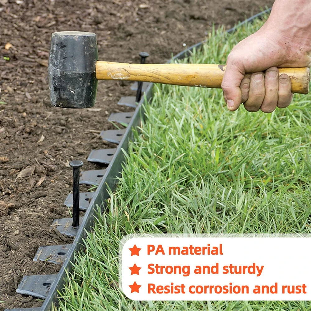 Plastic Landscape Edging Anchoring Stakes 8-Inch Garden Lawn Yard Landscaping Spikes for Paver Edging Weed  Tent Artificial Turf