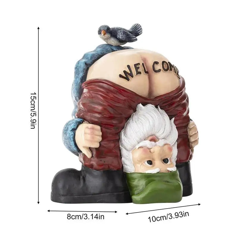 Garden Gnomes Welcome Gnome Figurines Lawn Ornaments Handstand Gnome Statue Funny Garden Decor In Fairy Tale Style Lawn Gnomes