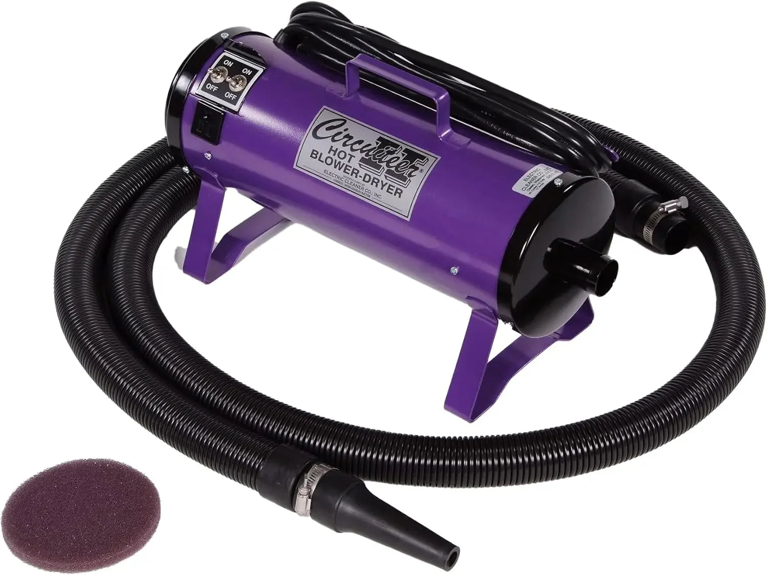 ECC Circuiteer II Portable Livestock Blower Dryer - 2-Speed Air for Cattle & Pet Grooming, Pink