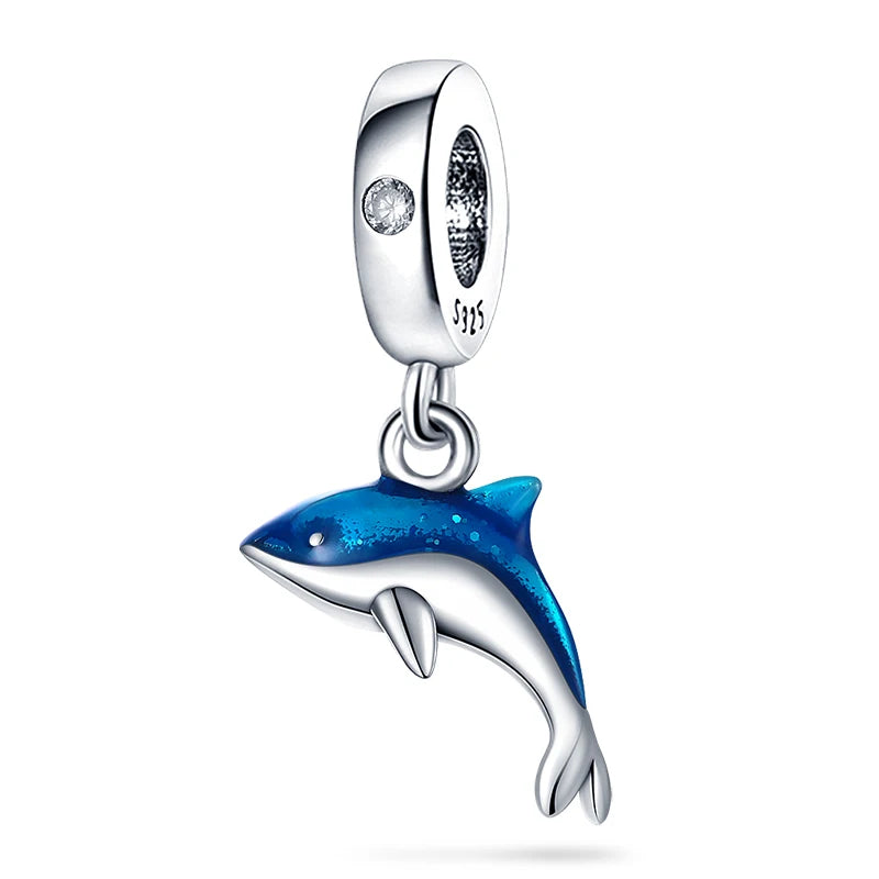 Ocean Trendy 925 Silver Dolphin Crab Boat Beach Charms Beads Fit 3mm Original Bracelets DIY Thoughtful Fine Jewelry Making Gifts