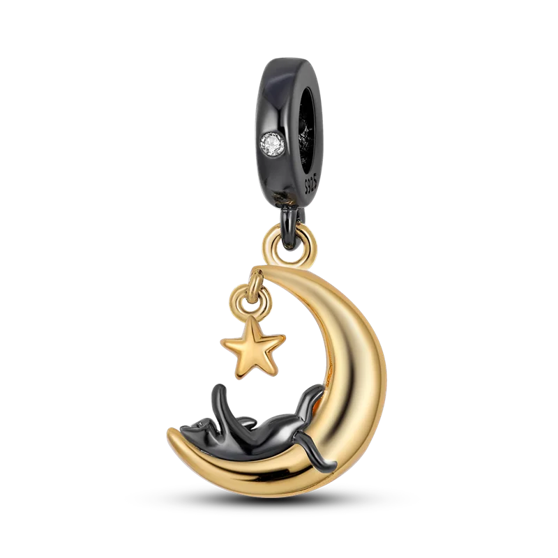 2025 Hot Sale Charms Bead 925 Sterling Silver Pink Butterfly Luminous Firefly Dangle Fit Bangle Bracelet Necklace DIY Jewelry