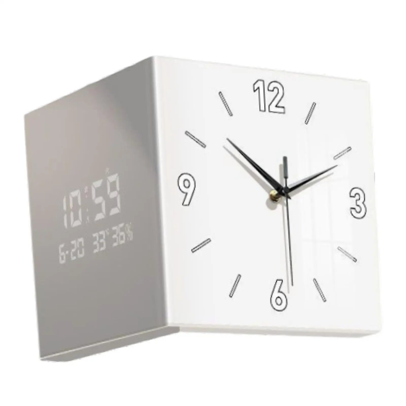 Double-sided Living Room Corner Wall Clocks  Nordic Modern Creative Luxury Electronic Wall Clock Valentines Day Gift Home Decor