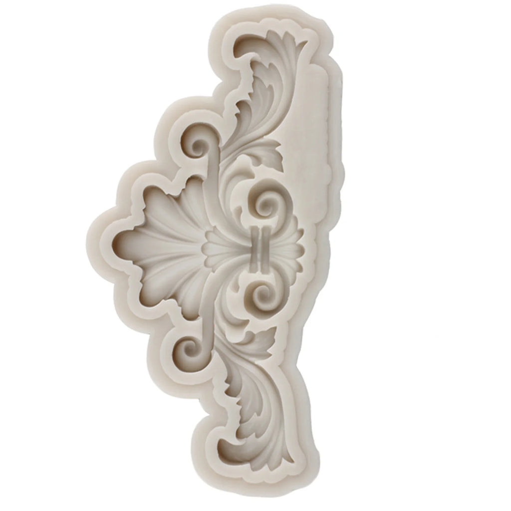 Scroll Relief Border Silicone Mold DIY Flower Cupcake Topper Fondant Cake Decorating Tools Candy Clay Chocolate Gumpaste Moulds