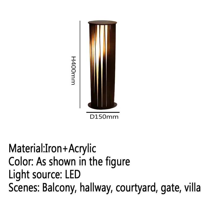 GISELLE Contemporary Outdoor Lawn Lamp LED Electric Waterproof Villa Garden Courtyard District Residential Quarters Lawn Lamp ﻿