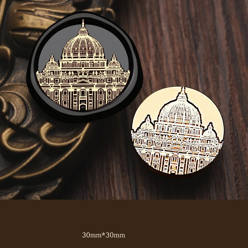 Wax Seal Stamp Vintage Halloween Personalized Wedding Stamp Old Castle Wax Seal Stamp Craft Supplies Stamp and Die Sets HCZ042