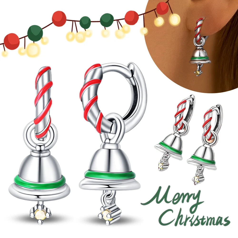 Halloween Pumpkin Bat Ring Earrings halloween charms silver 925 Earring For Women Punk Men's Earrings Fit Party Jewelry Gift