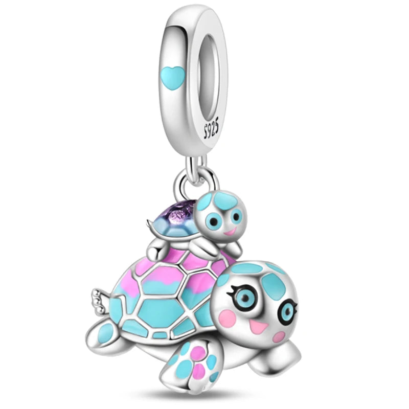 Hot Sale Charms Beads 925 Sterling Silver Pink Perfume Bottle Letter Luminous Firefly Tarot Card Beads Fit DIY Bracelets Jewelry