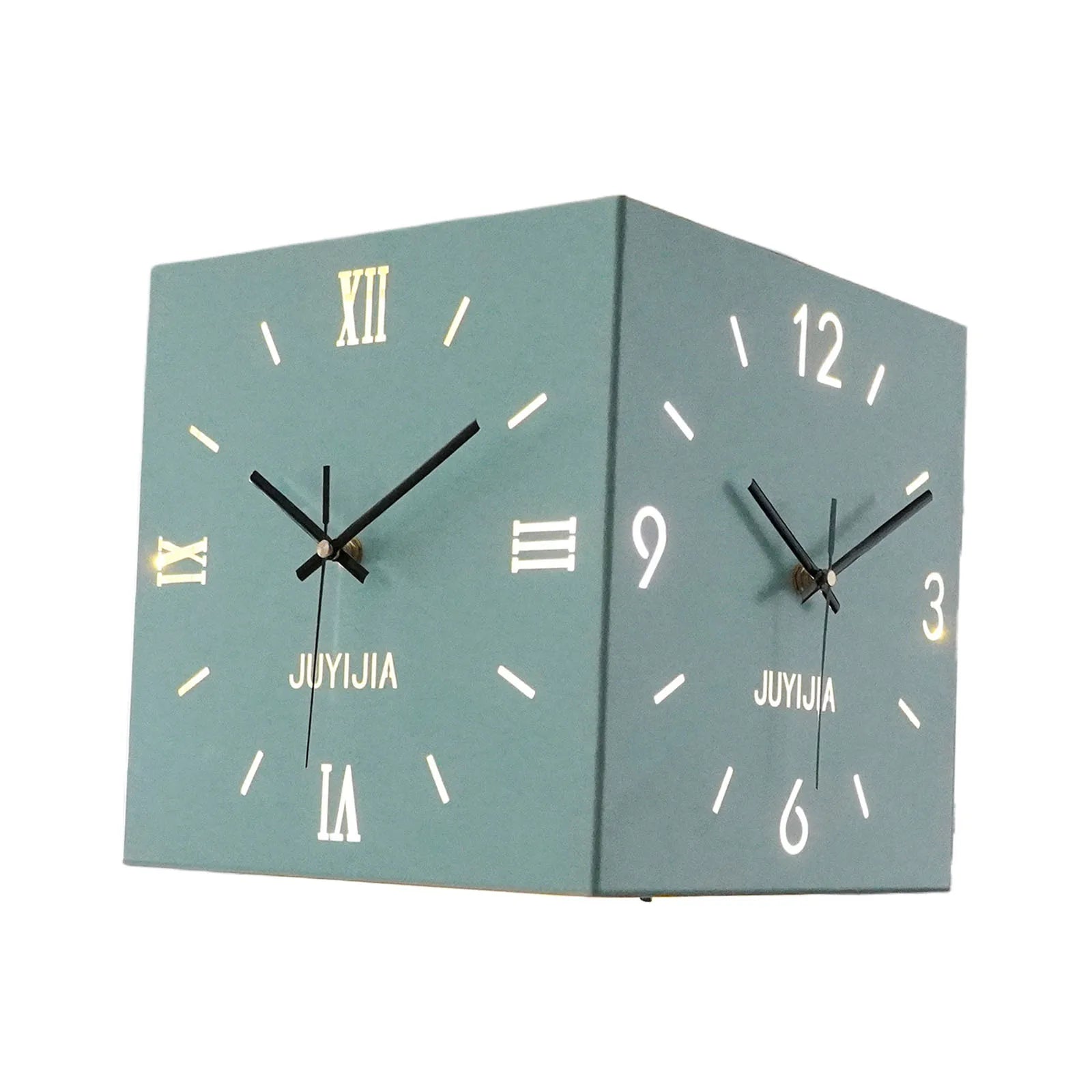 Double-sided Living Room Corner Wall Clocks  Nordic Modern Creative Luxury Electronic Wall Clock Valentines Day Gift Home Decor
