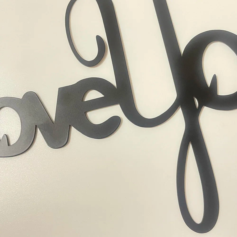 LOVE YOU Metal Wall Art Decorative Ornaments Minimalist Home Kitchen Bar Office Hanging Signs Decor Room Aesthetic